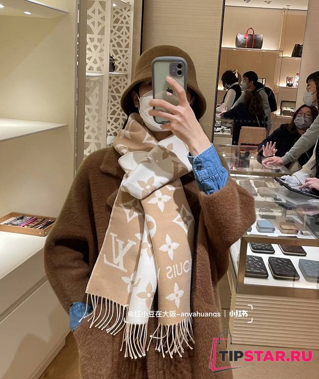 Louis Vuitton's hottest brown and white scarf - 1