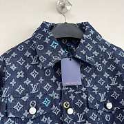 Louis Vuitton custom catwalk denim jacket - 4