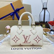 LV Nano Speedy Handbag M81913 Cream White 16*10*7.5cm - 6