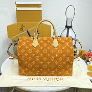 LV M24422 Old Flower Orange Speedy 9 Bandoulière 40 Monogram Handbag 40*26*23cm - 1