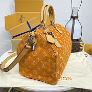 LV M24422 Old Flower Orange Speedy 9 Bandoulière 40 Monogram Handbag 40*26*23cm - 3