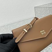 Miu Miu Large Brown Limited Edition Strappy Flap Underarm Bag 15X10.5CM - 2