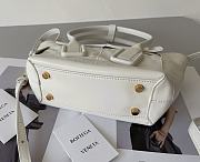 BV Mini ARCO Waxed Leather Cream White Bag 29cm - 6