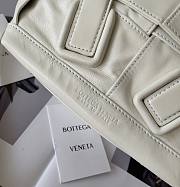 BV Mini ARCO Waxed Leather Cream White Bag 29cm - 3