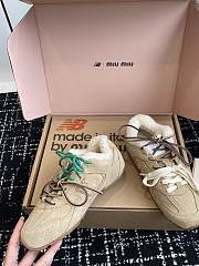 Miu Miu New Balance Joint Catwalk Wool German Training Shoes  - 6