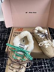 Miu Miu New Balance Joint Catwalk Wool German Training Shoes  - 5