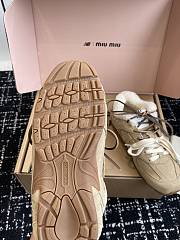 Miu Miu New Balance Joint Catwalk Wool German Training Shoes  - 4