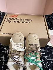 Miu Miu New Balance Joint Catwalk Wool German Training Shoes  - 2