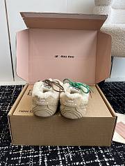 Miu Miu New Balance Joint Catwalk Wool German Training Shoes  - 3