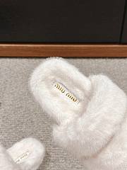 Miu 2102424 autumn and winter new wool white slippers - 3