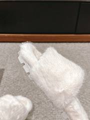 Miu Miu Fur White Slippers  - 3