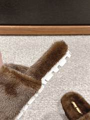 Miu Miu Fur Brown Slippers  - 6