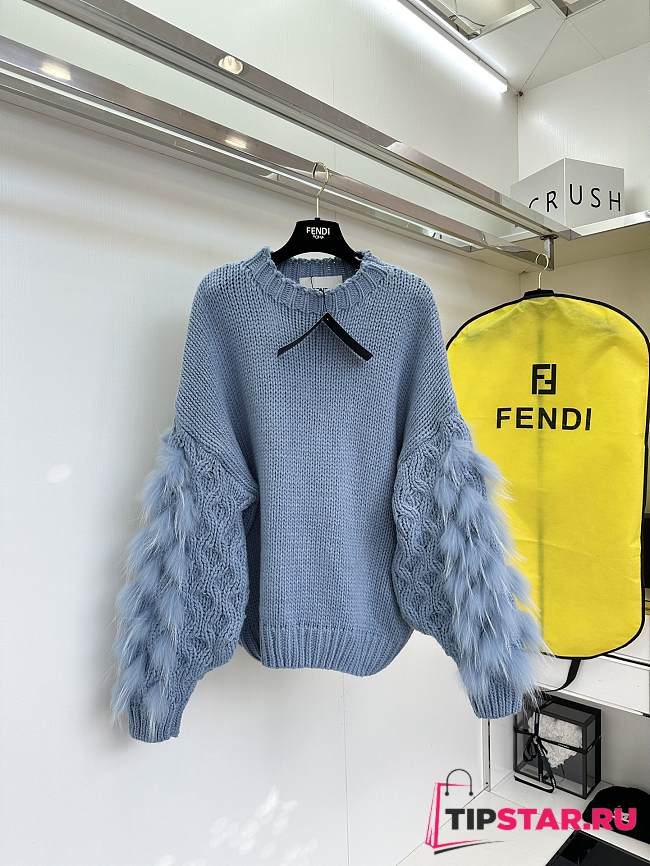 Fendi lazy large blue sweater  - 1