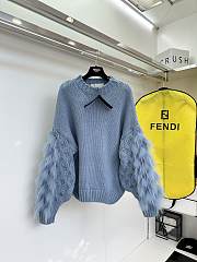 Fendi lazy large blue sweater  - 1