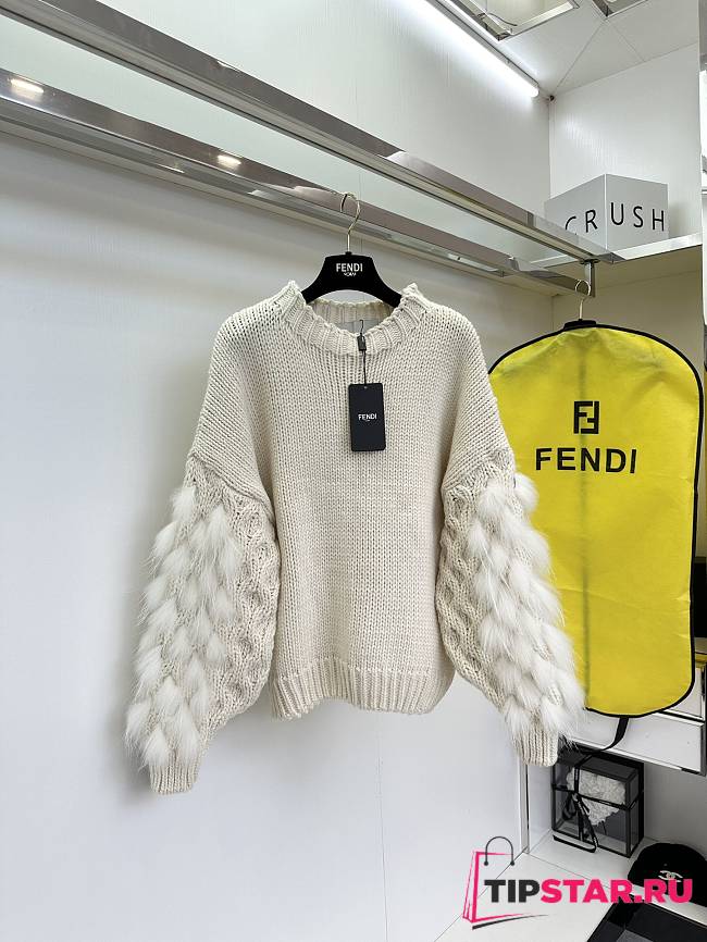 Fendi lazy large beige sweater - 1