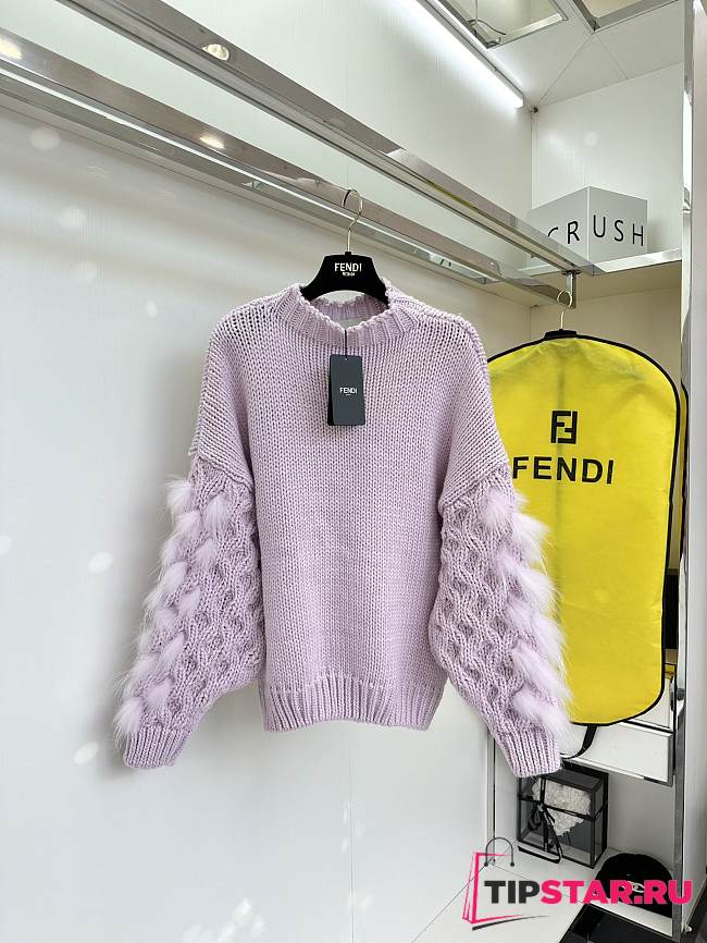 Fendi lazy large purple sweater - 1