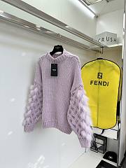 Fendi lazy large purple sweater - 4