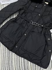  Moncler elastic waist belt waist design black jackets - 4