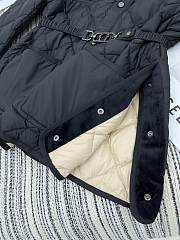  Moncler elastic waist belt waist design black jackets - 2