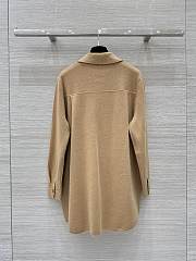 Maxmara lapel pocket open chest pocket light brown shirt - 2