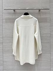 Maxmara lapel pocket open chest pocket white shirt - 6