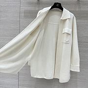 Maxmara lapel pocket open chest pocket white shirt - 5