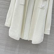 Maxmara lapel pocket open chest pocket white shirt - 3