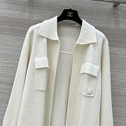 Maxmara lapel pocket open chest pocket white shirt - 2