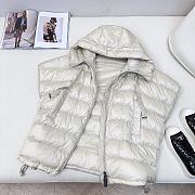 Maxmara hooded cape-style down white vest - 6