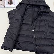 Maxmara hooded cape-style down black vest - 4