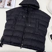 Maxmara hooded cape-style down black vest - 2