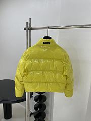 BALENCIAGA SHRUNK PUFFER BRIGHT YELLOW SHORT JACKET - 3