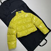 BALENCIAGA SHRUNK PUFFER BRIGHT YELLOW SHORT JACKET - 2