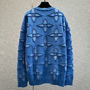 LV blue round-neck sweater  - 6