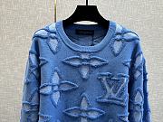 LV blue round-neck sweater  - 3