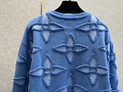 LV blue round-neck sweater  - 2