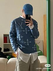 LV blue round-neck sweater  - 1