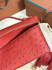 Loro Piana Extra Poket L19 Red Leather 19×11×6.5CM - 5