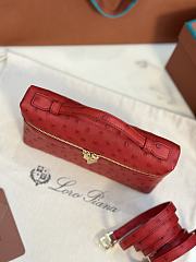 Loro Piana Extra Poket L19 Red Leather 19×11×6.5CM - 4