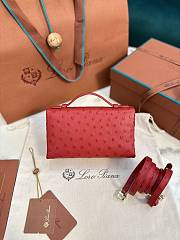 Loro Piana Extra Poket L19 Red Leather 19×11×6.5CM - 2