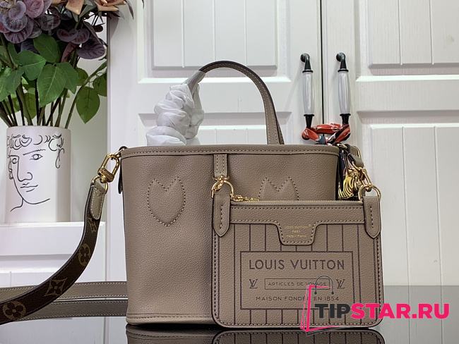 LV Neverfull Bandoulière Inside Out BB Grey Handbag  24 x 14 x 9 cm - 1