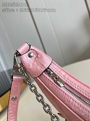 LV round zipper pull loop pink handbag 23 x 13 x 6 cm - 4