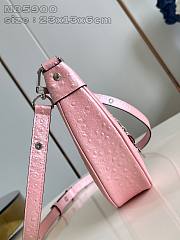 LV round zipper pull loop pink handbag 23 x 13 x 6 cm - 2