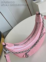 LV round zipper pull loop pink handbag 23 x 13 x 6 cm - 3