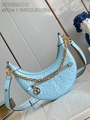 LV round zipper pull loop blue handbag 23 x 13 x 6 cm - 1