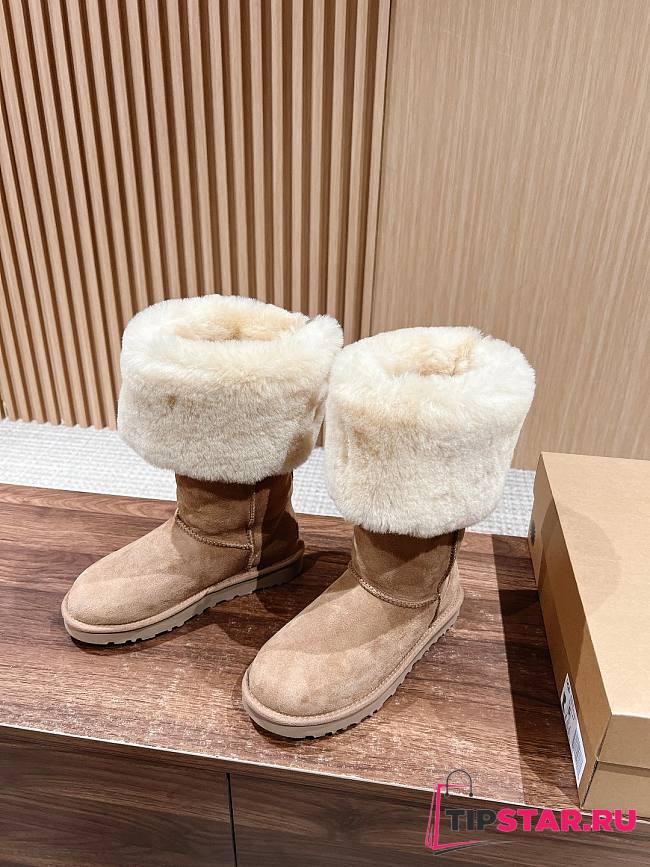 UGG middle-buckle brown boots  - 1