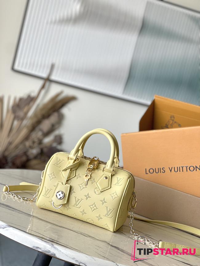 LV Speedy Bandouliere 20 Handbag Fesh Yellow 20.5 × 13.5 × 12 cm - 1