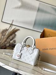 LV Speedy Bandouliere 20 Handbag White Grey 20.5 × 13.5 × 12 cm - 1