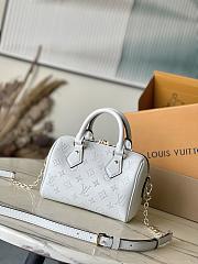 LV Speedy Bandouliere 20 Handbag White Grey 20.5 × 13.5 × 12 cm - 6