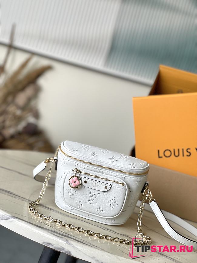 LV M11300 White Flower Ring Mini Bumbag 17 × 12 × 9.5 cm - 1